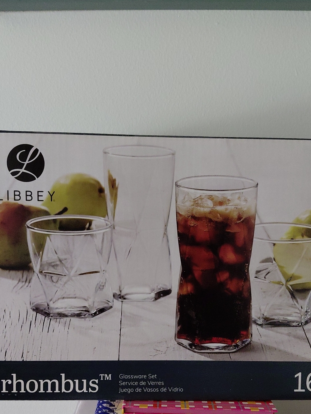 Libbey Clear Rhombus Faceted Glasses Set Of 15. 7 Glasses 11.9 Oz & 8 Gl 15.7 Oz